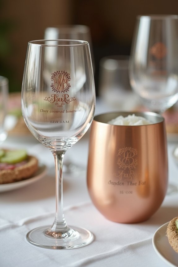 custom anniversary drinkware favors