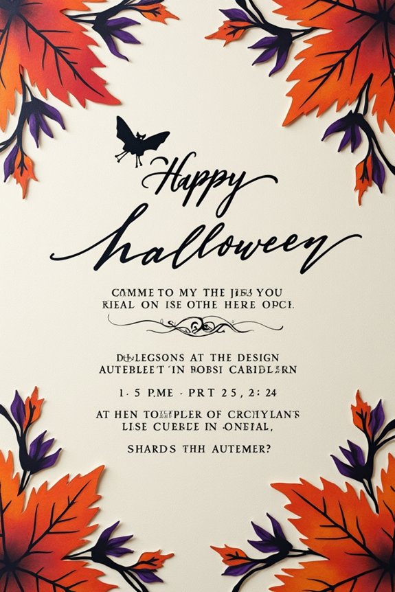 custom halloween invitation crafting
