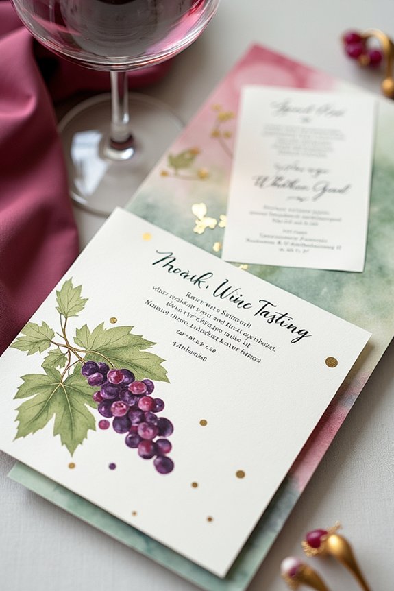 custom wine tasting invitations