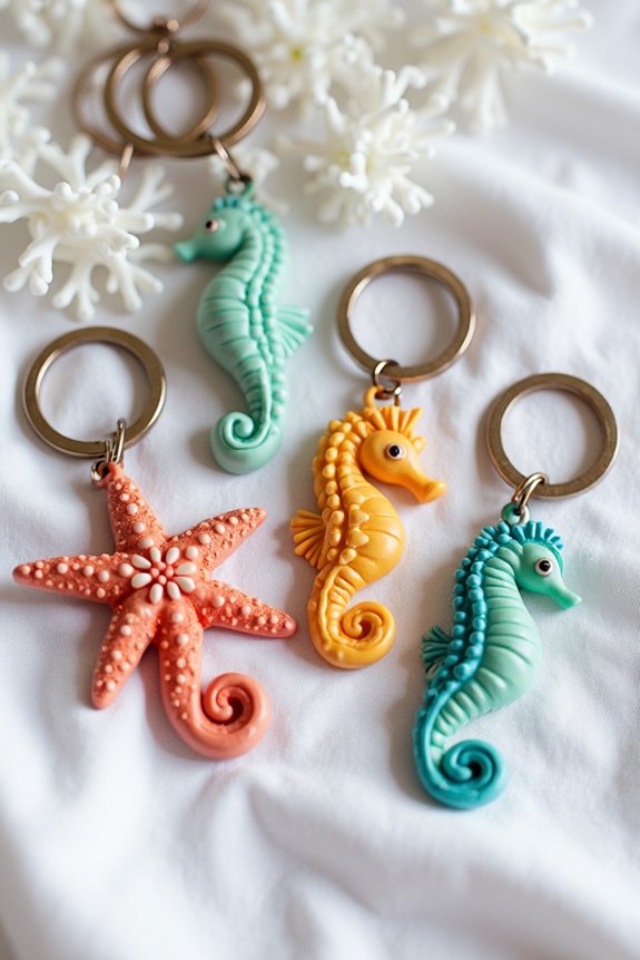 customized ocean themed keychains