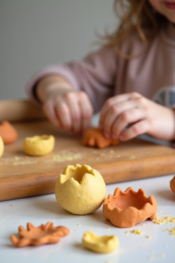 dinosaur eggs with play dough