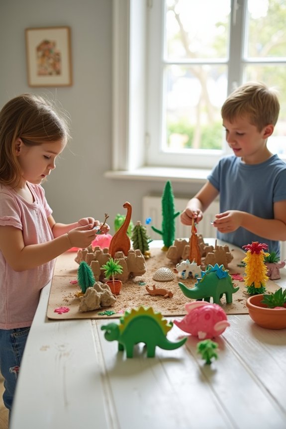dinosaur scenes from recycling