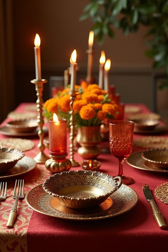 diwali festive table decor