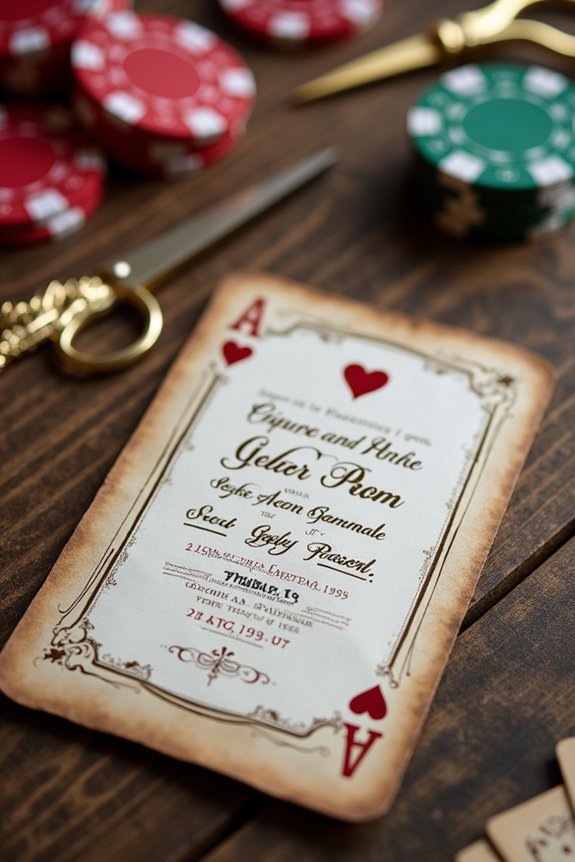 diy casino invitations craft