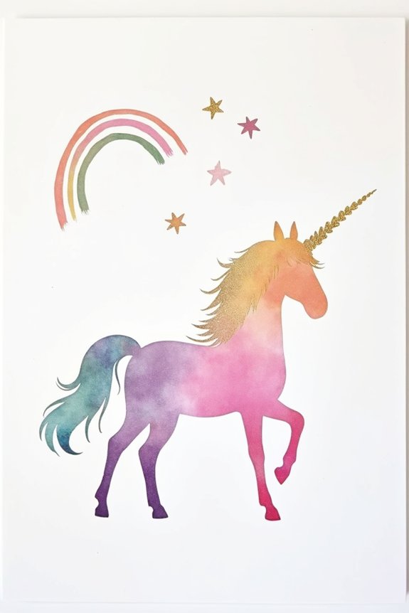 diy magical unicorn invitations