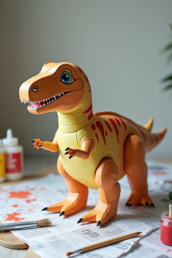 easy t rex paper mache