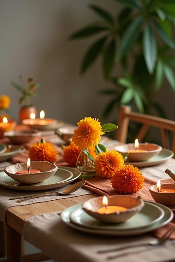 eco friendly diwali table decor