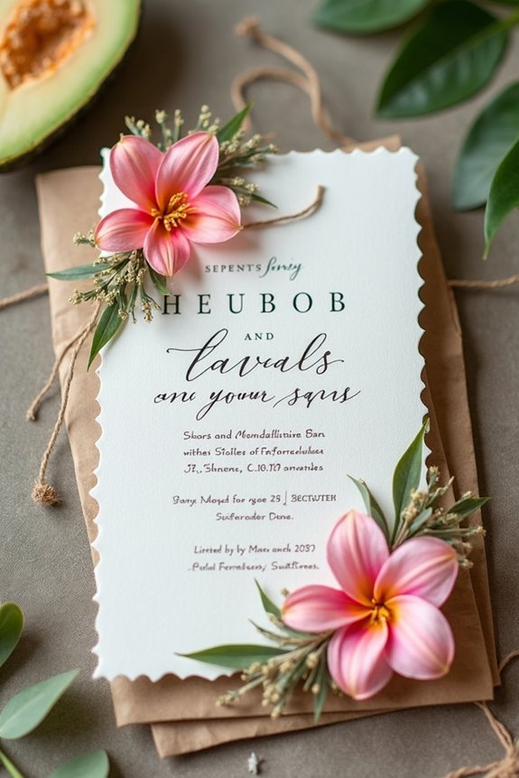 eco friendly luau invitations