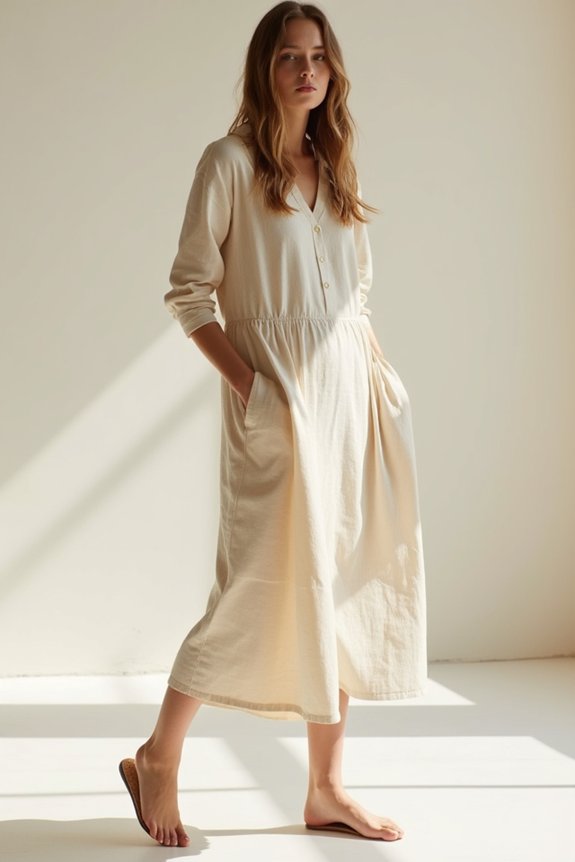 effortless neutral dress elegance