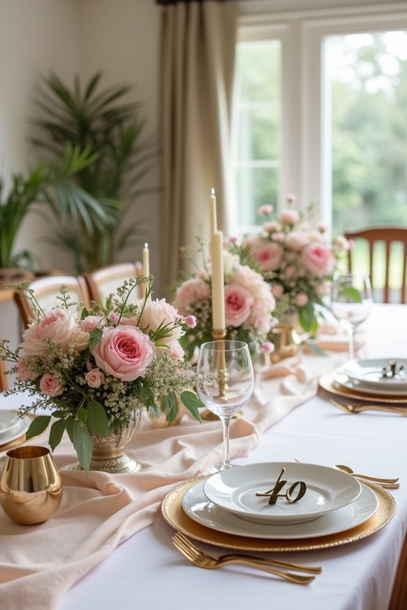 elegant 40th birthday decor