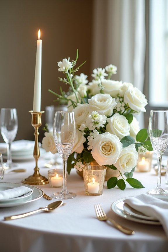 elegant 50th birthday centerpieces