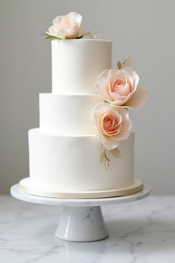 elegant blush pink cakes