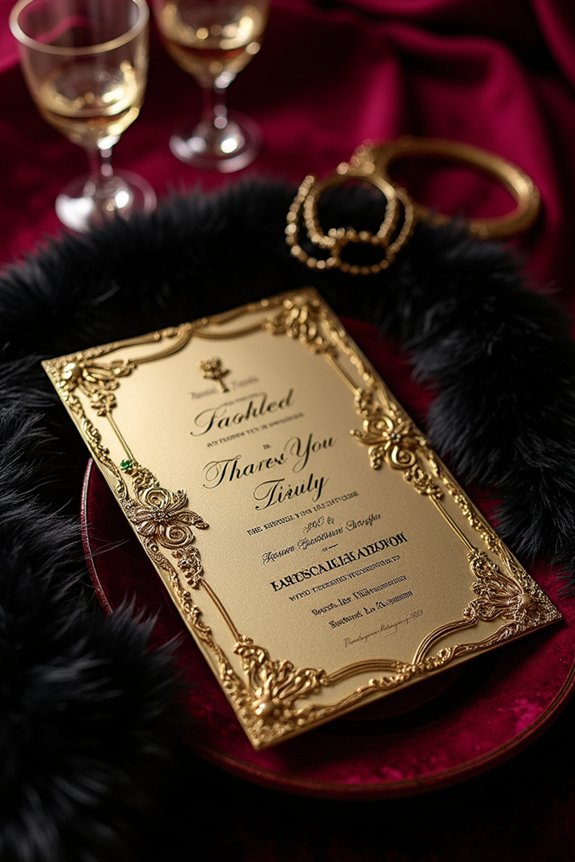 elegant bold glamorous invitations