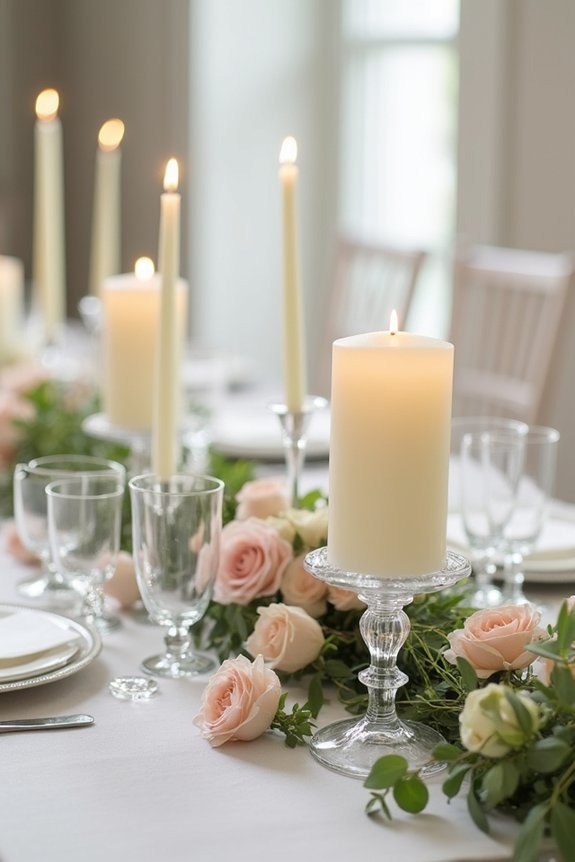 elegant candle centerpiece arrangements