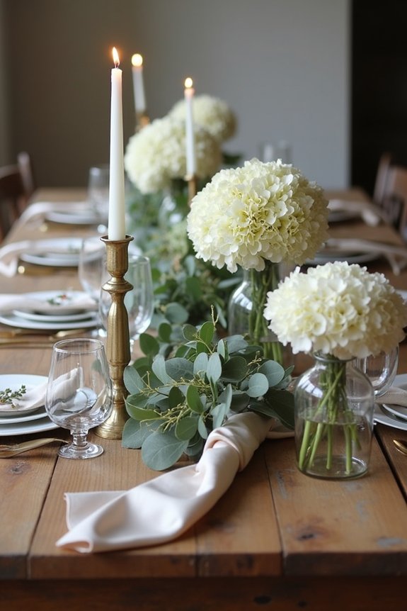elegant centerpiece material selection