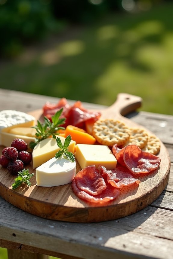elegant cheese and charcuterie