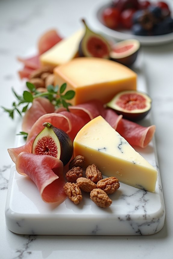 elegant cheese and charcuterie