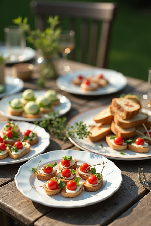 elegant finger foods menu