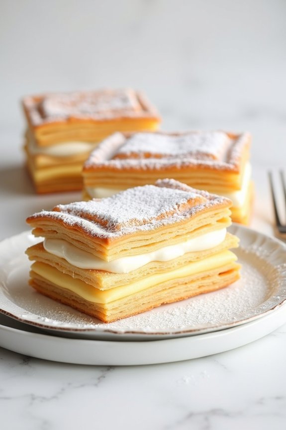 elegant flaky pastry layers