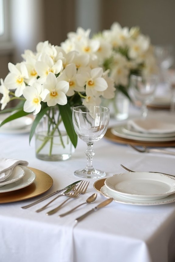 elegant floral centerpieces displayed