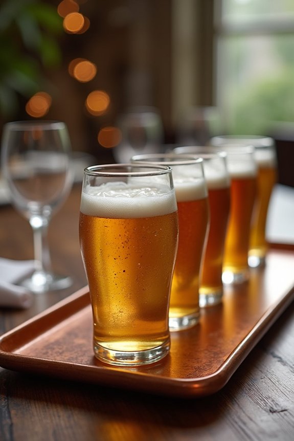 elegant glassware enhances atmosphere