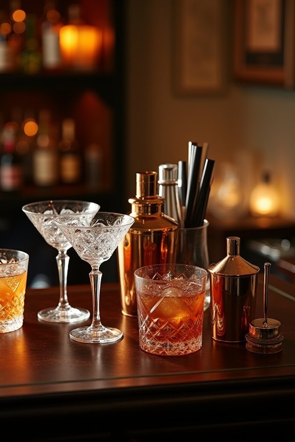 elegant glassware for cocktails