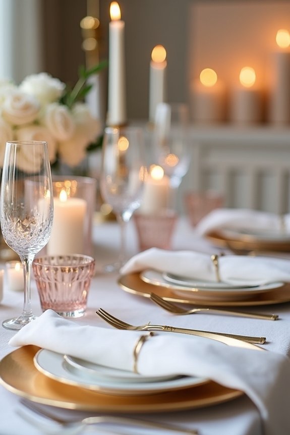 elegant glassware glam dinnerware