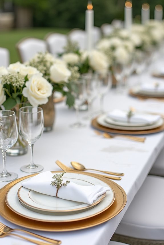 elegant gold and white