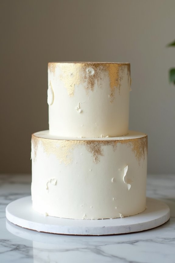 elegant gold anniversary cakes