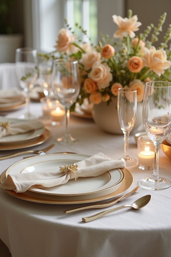 elegant gold anniversary table