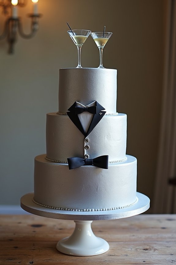 elegant james bond cakes