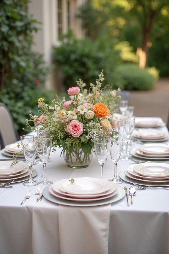 elegant lunch party decor