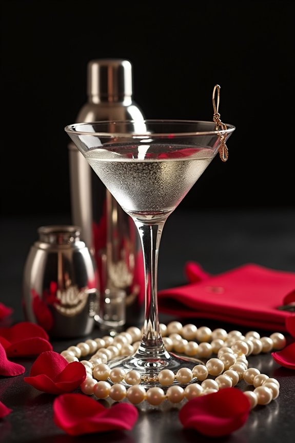 elegant martini glass centerpieces