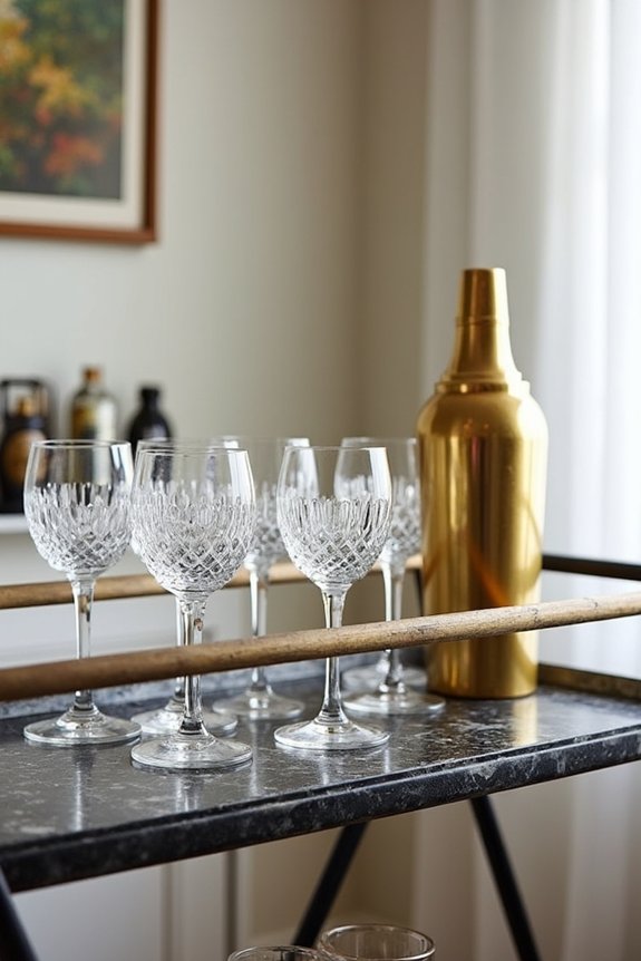 elegant menus and cocktails