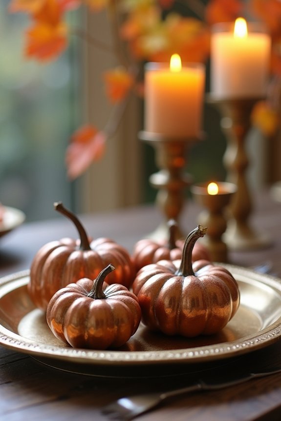 elegant metallic fall accents