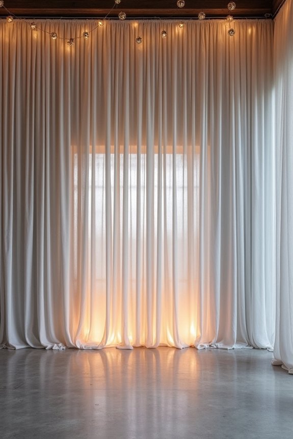 elegant metallic silver backdrops