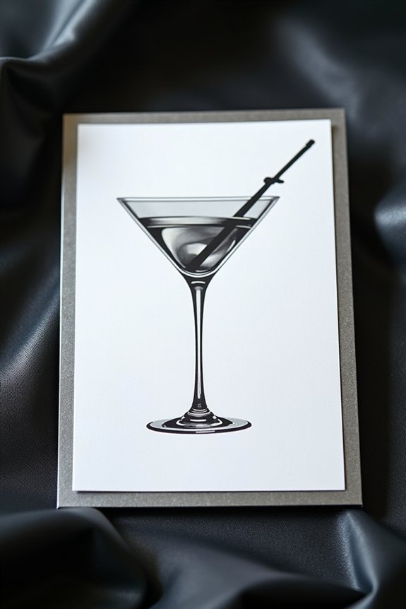elegant minimalist bond invitations
