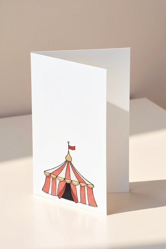 elegant minimalist circus invitations