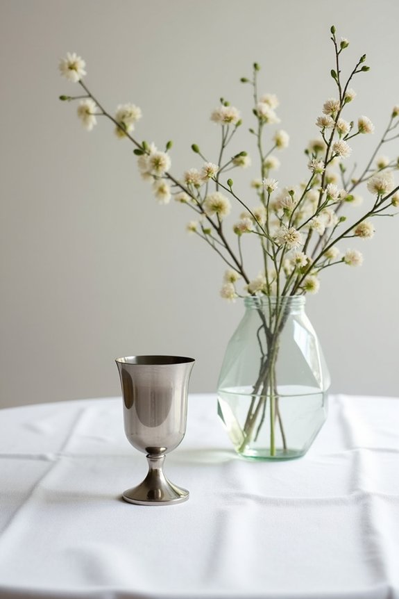 elegant minimalist passover centerpieces