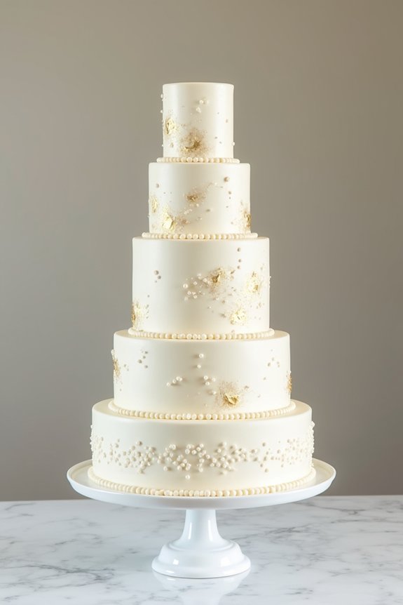 elegant multi tier anniversary cake