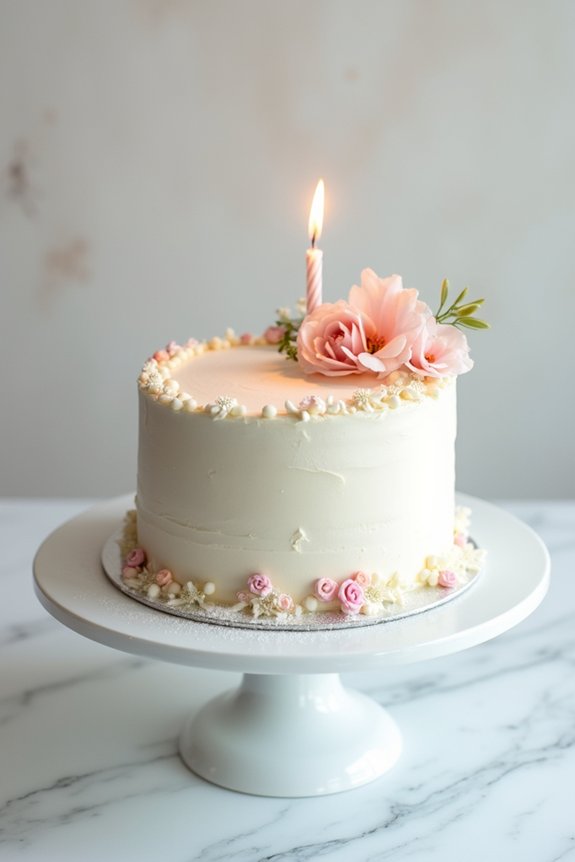 elegant pastel birthday cake
