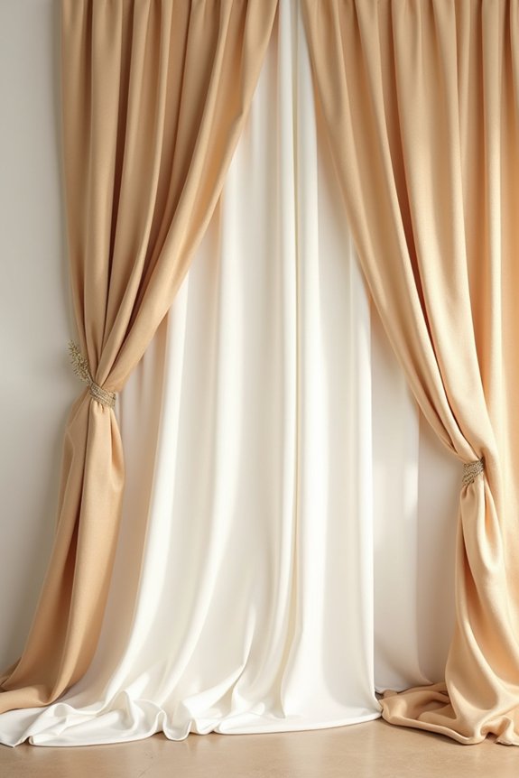 elegant satin backdrop combination