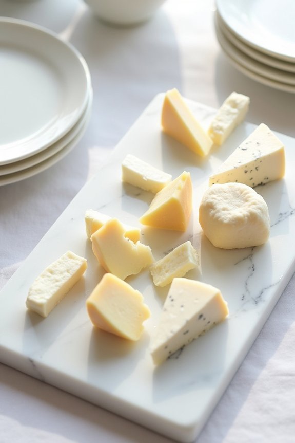 elegant savory white platters