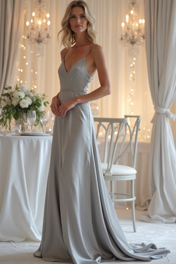 elegant silver anniversary dresses