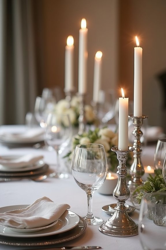 elegant silver candle ambiance
