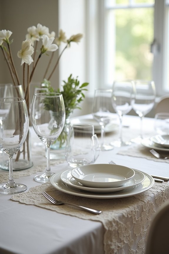 elegant silver dinnerware ensemble