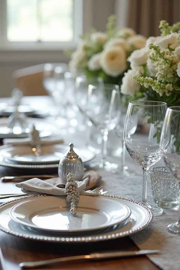 elegant silver party decor