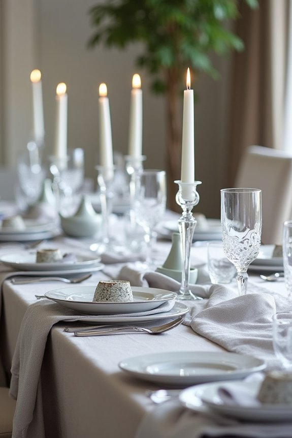 elegant silver table decor