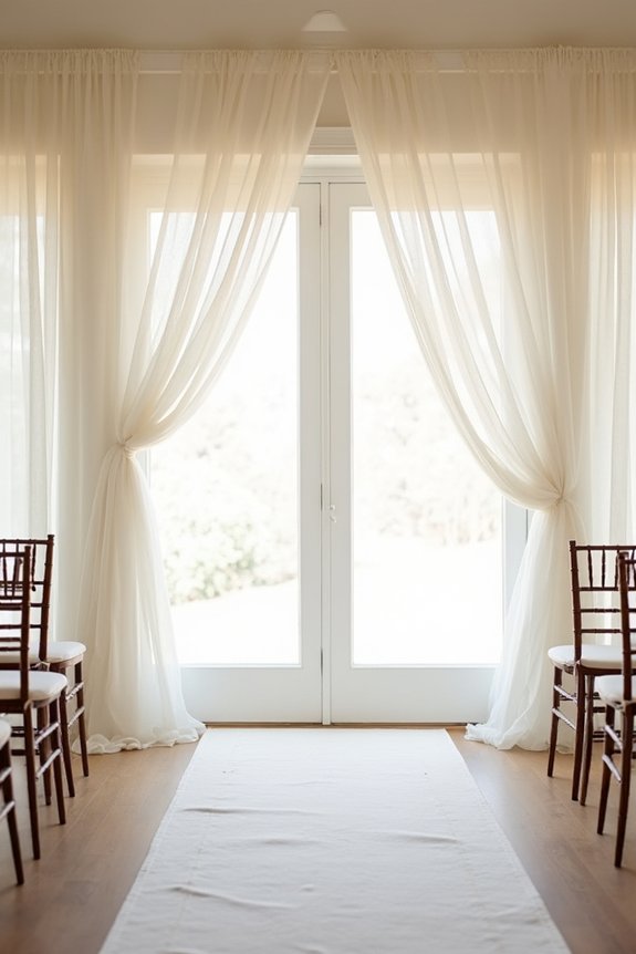 elegant soft fabric drapery