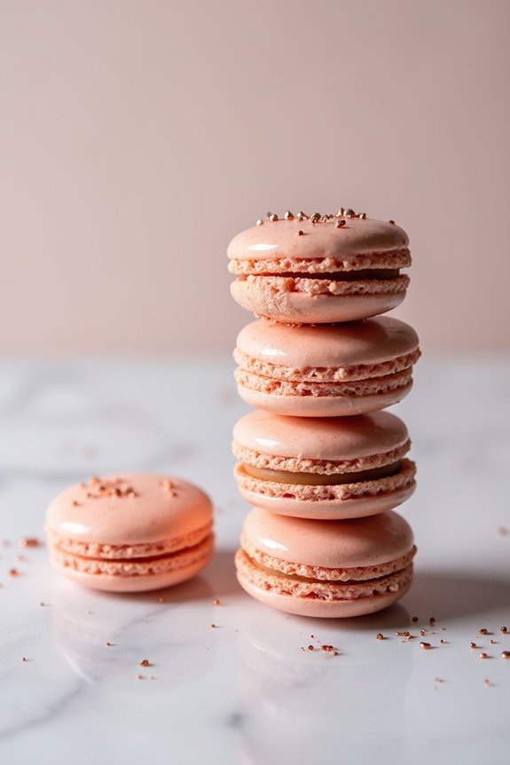 elegant sparkling rose gold desserts